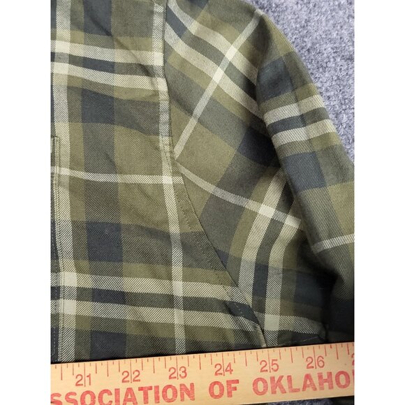 Under Armour Flannel Button Up Shirt Men Sz 3XL Plaid Green Hipster Classic Work - Picture 7 of 10